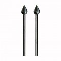 Milling bit, tungsten vanadium HSS, 6mm flame, 2 pcs