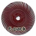 3M Radial Bristle Discs, 220 Grit, Red, 75mm (6pac)