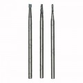 Milling bit set, tungsten carbide, cylinder/taper/cone, 3 pcs